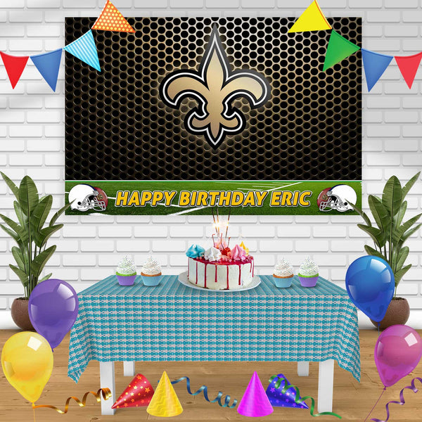 New Orleans Saints Birthday Banner Personalized Party Backdrop Decoration