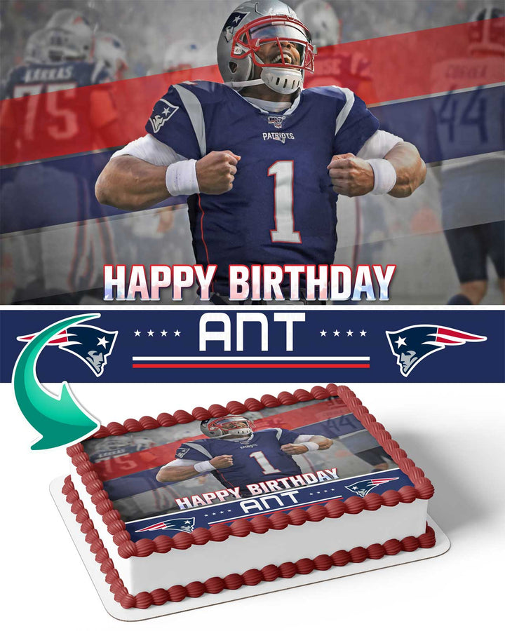 New England Patriots Edible Cake Toppers