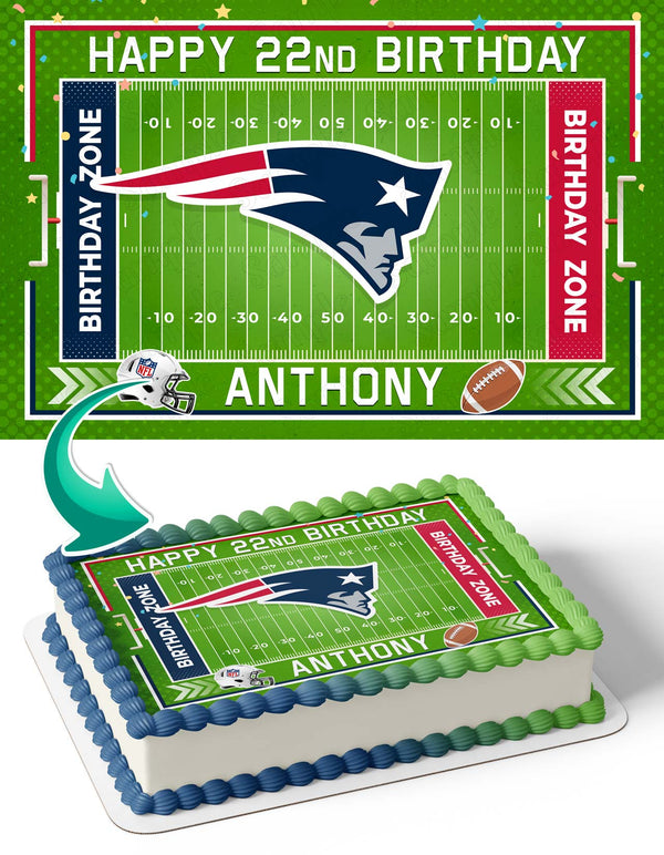 New England Patriots Edible Cake Toppers