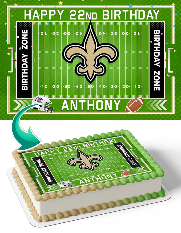 New Orleans Saints Edible Cake Toppers