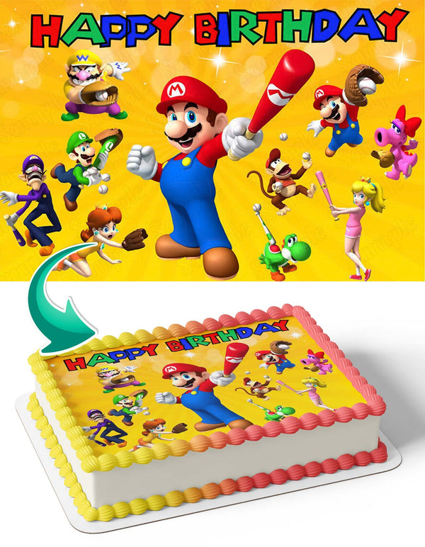 Nintendo Mario Bros YB Edible Cake Toppers