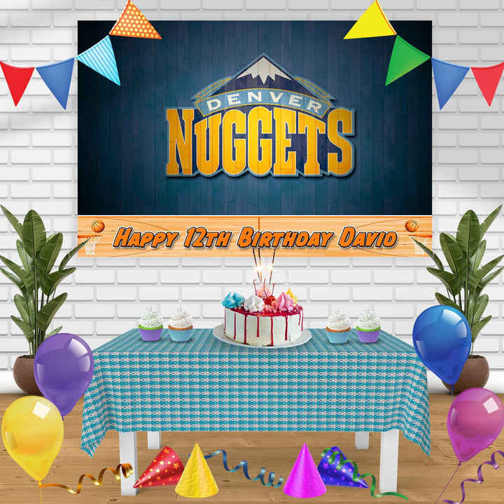 NUGGETS Birthday Banner Personalized Party Backdrop Decoration