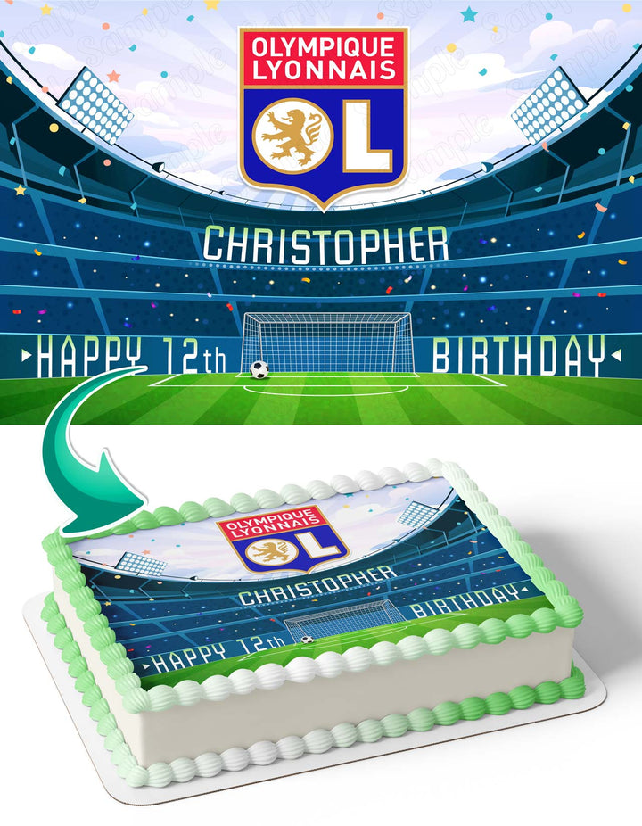 Olympique Lyonnais Edible Cake Toppers