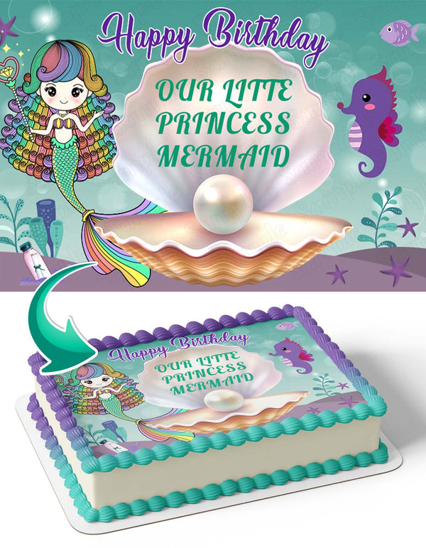 Our Little Princess MermaidOLM Edible Cake Toppers