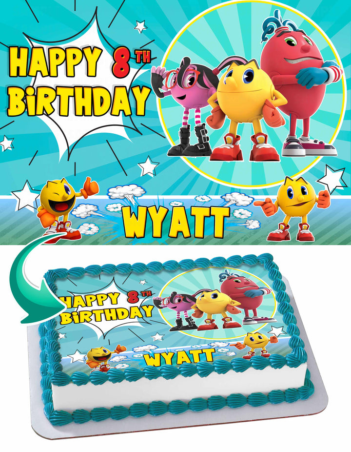 Pac Man Ghostly Adventures Edible Cake Toppers
