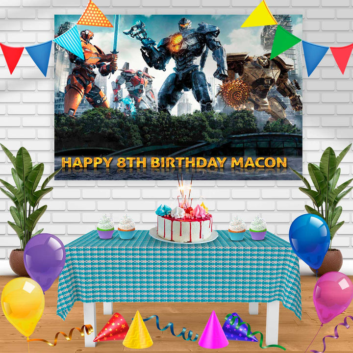 Pacific Rim 4 Birthday Banner Personalized Party Backdrop Decoration