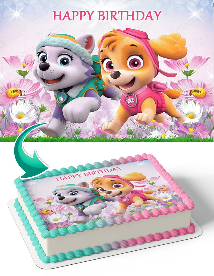 PAW Patrol Skye Everest Girls Pink CB Edible Cake Toppers