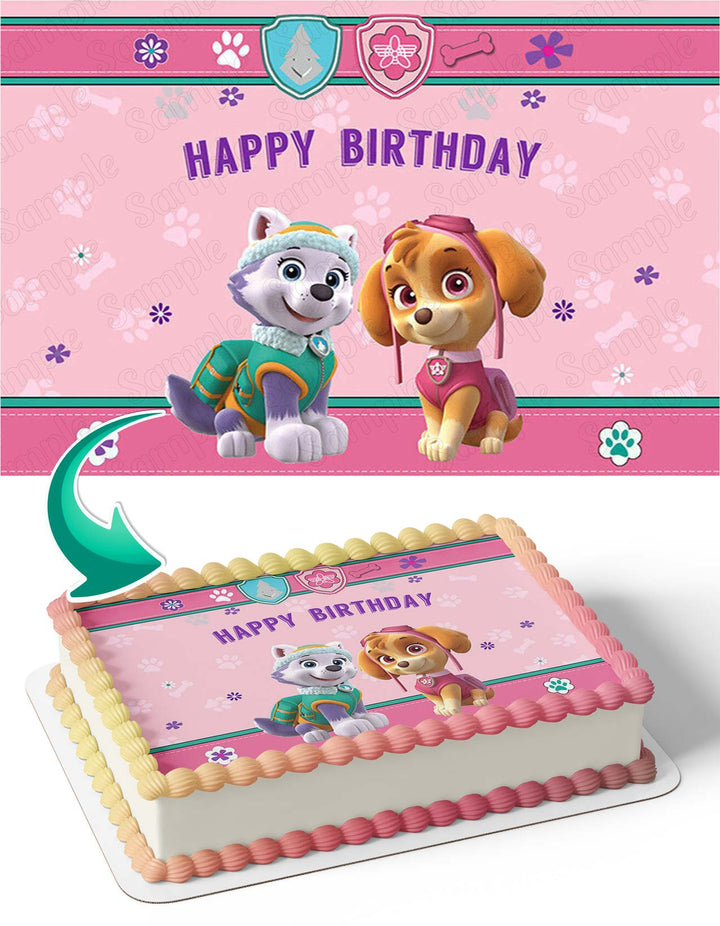 PAW Patrol Skye Everest Pink GirlsPB Edible Cake Toppers