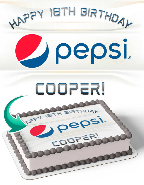 Pepsi Edible Cake Toppers