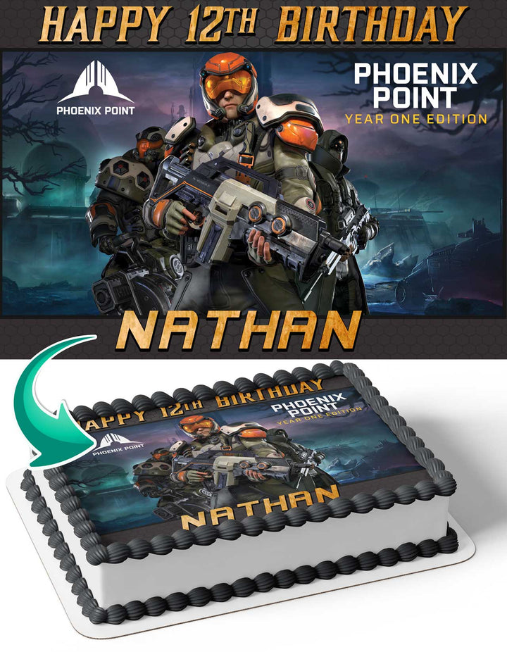 Phoenix Point Edible Cake Toppers