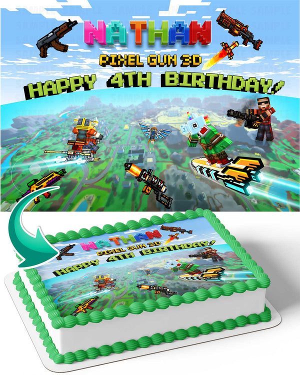 Pixel Gun 3d Edible Cake Toppers