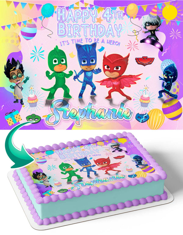 PJ Mask Girl Pink Edible Cake Toppers