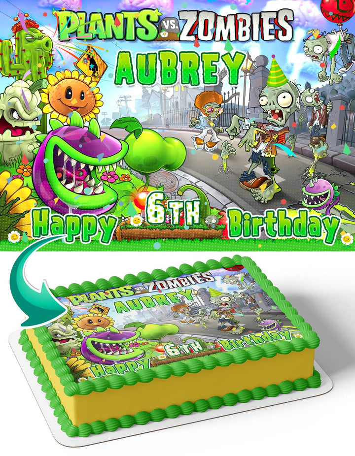 Plants vs Zombies Edible Cake Toppers