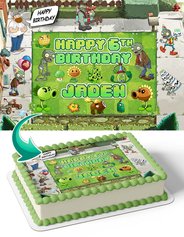 Plants vs Zombies Crazy Dave Edible Cake Toppers