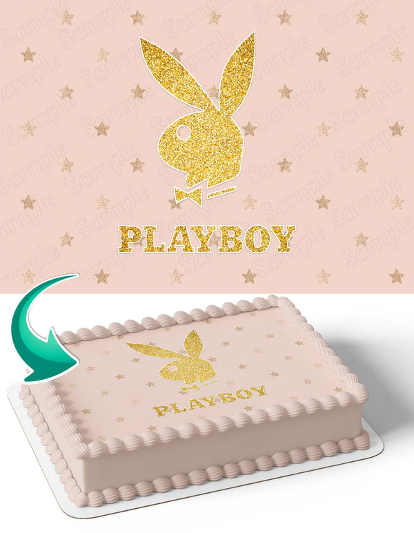 Playboy Gold Edible Cake Toppers