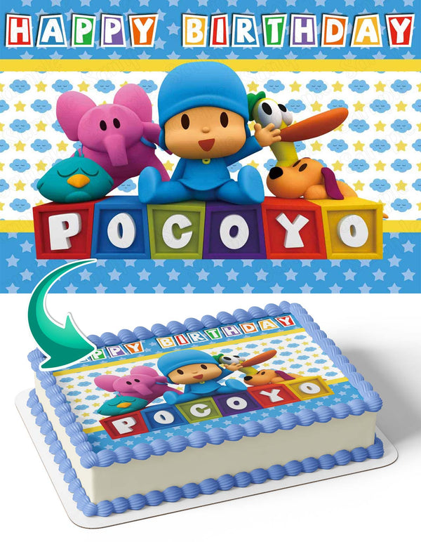 Pocoyo Friends Kids Edible Cake Toppers