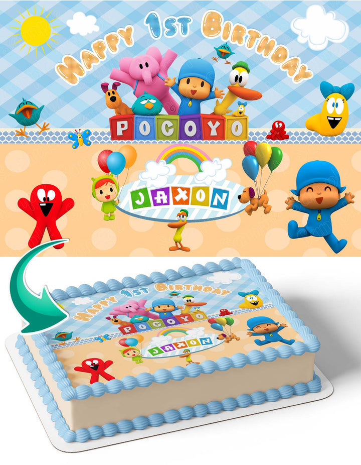 Pocoyo PC Cute Kids Edible Cake Toppers