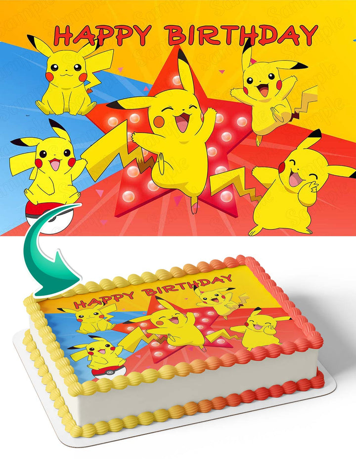 Pokemon PikachuYB Edible Cake Toppers