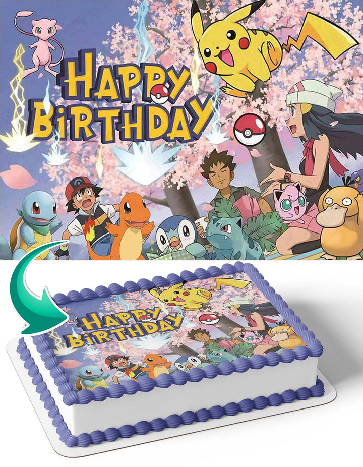 Pokemon Pikachu PK Edible Cake Toppers