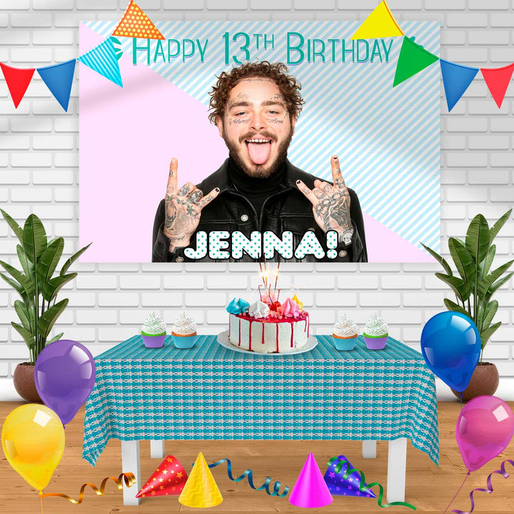 Post Malone 2 Birthday Banner Personalized Party Backdrop Decoration