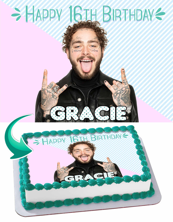 Post Malone Edible Cake Toppers