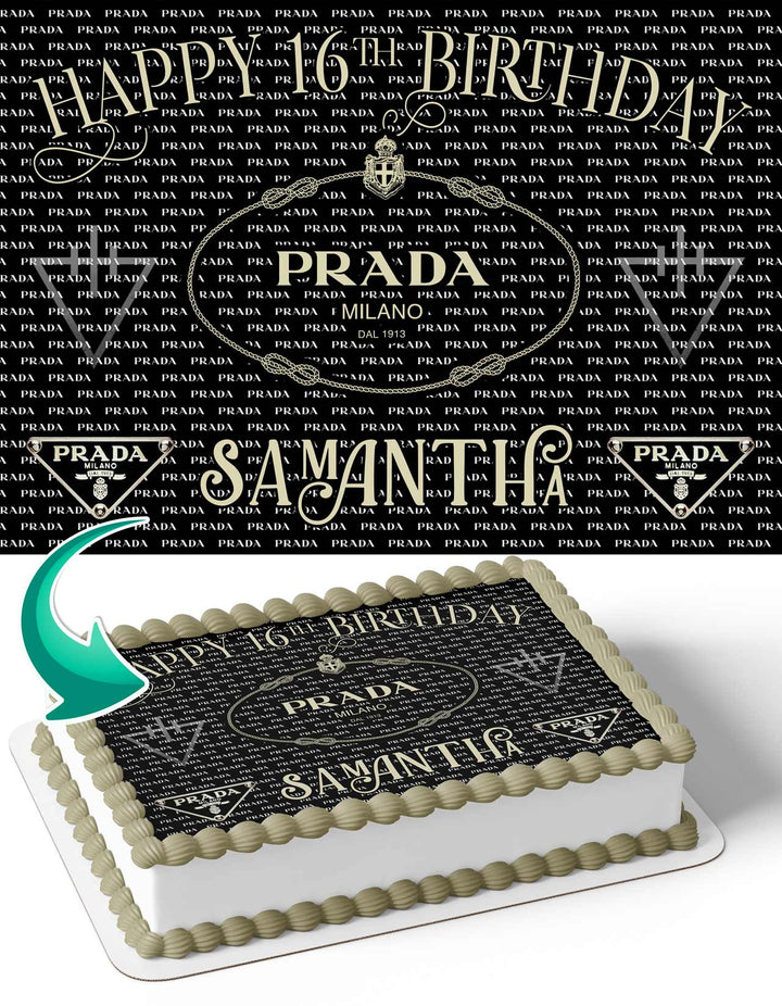 Prada Milano Edible Cake Toppers