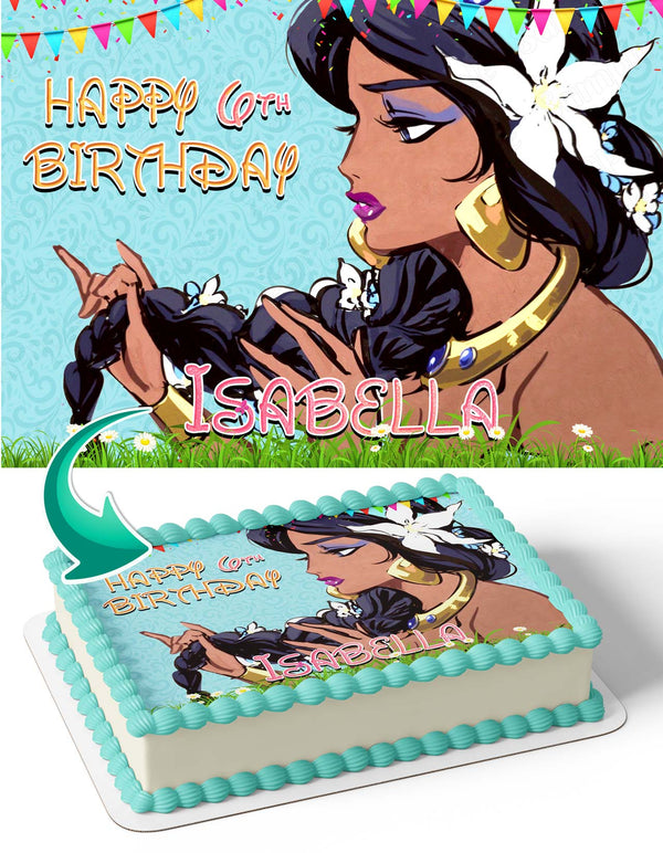 Princess Jasmine VII Edible Cake Toppers