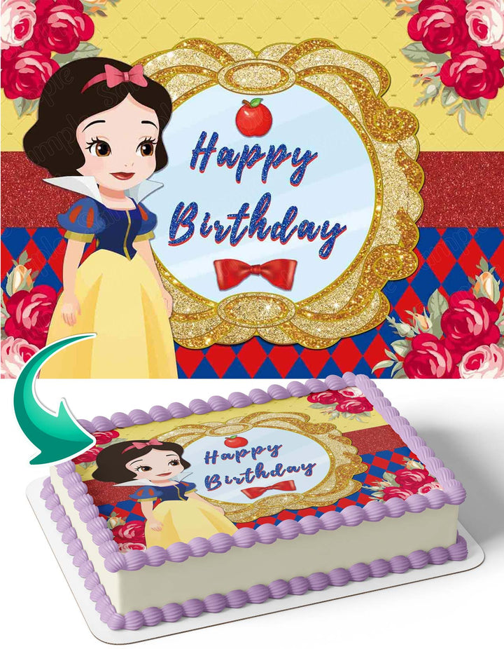 Princess Snow White Edible Cake Toppers