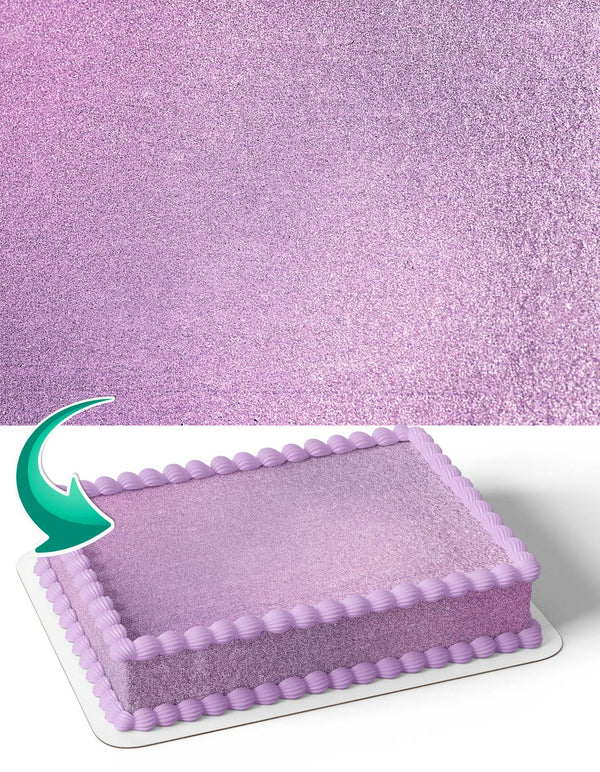 Purple Glitter Cake Deco Wrap Edible Cake Toppers