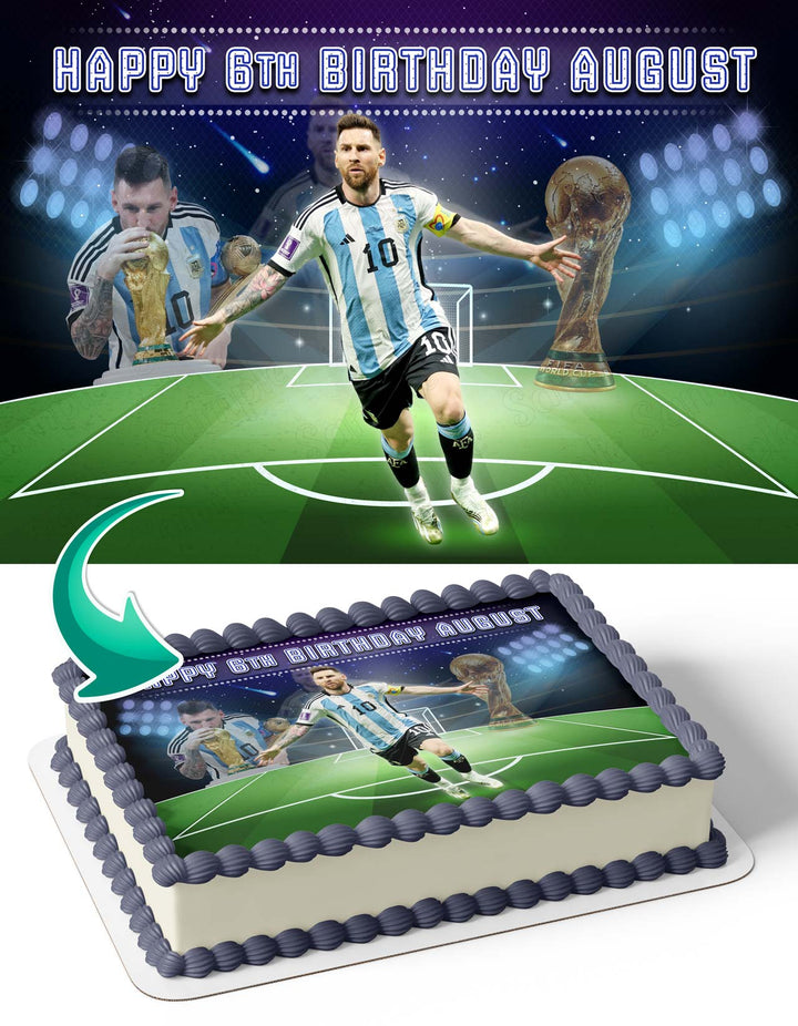Lionel Messi Argentina Edible Cake Toppers