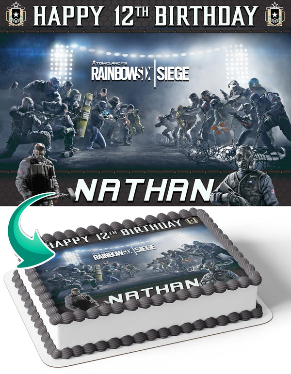 Rainbow Six Siege Edible Cake Toppers