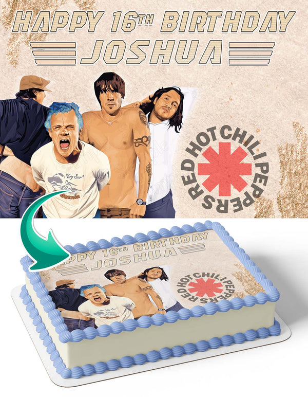 Red Hot Chili Peppers Edible Cake Toppers