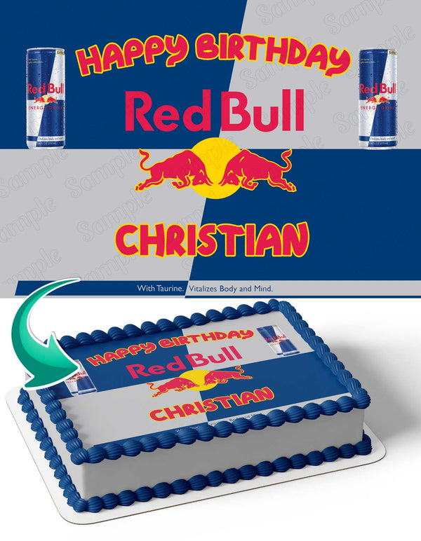 RedBull Edible Cake Toppers