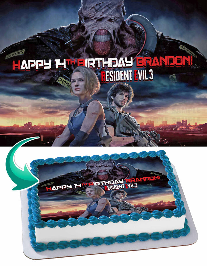 Resident Evil 3V Edible Cake Toppers