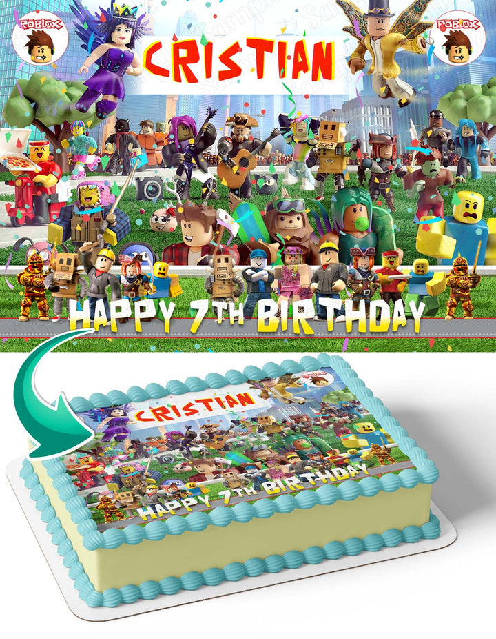 Roblox Edible Cake Toppers