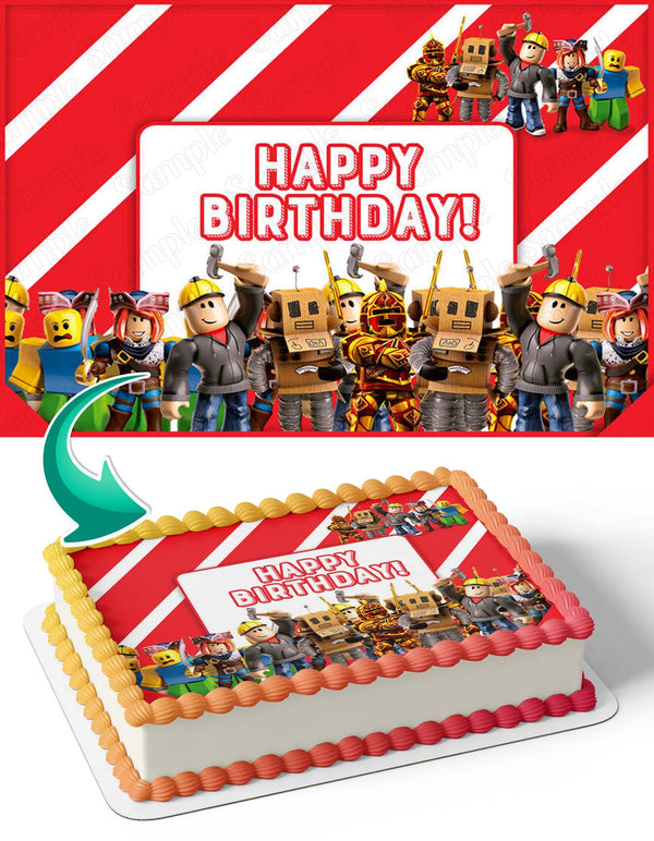 Roblox Game RB Edible Cake Toppers