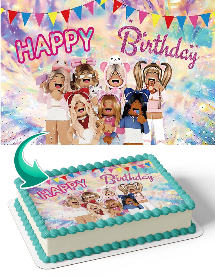 Roblox Girl Dolls GR Edible Cake Toppers