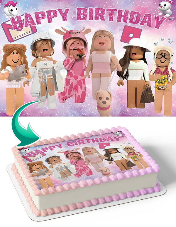 Roblox Girls PB Edible Cake Toppers