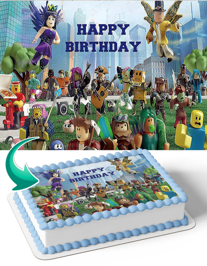 Roblox World B Edible Cake Toppers