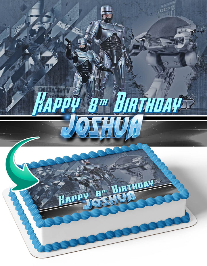 Robocop Edible Cake Toppers