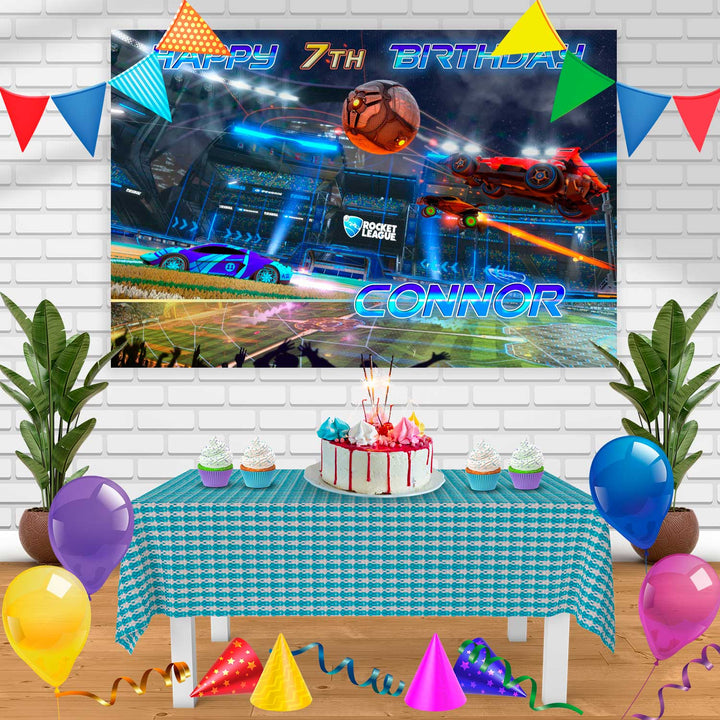 rocket League Birthday Banner Personalized Party Backdrop Decoration