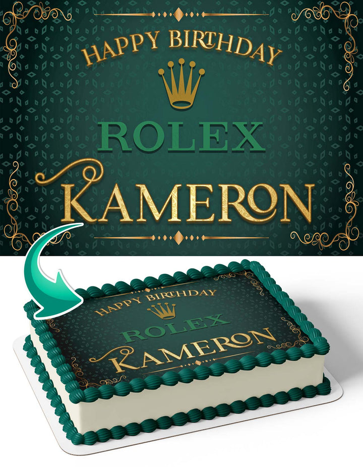Rolex Luxury Watch Edible Cake Toppers