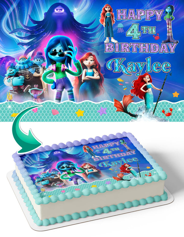 Ruby Gillman Teenage Kraken KJL Edible Cake Toppers