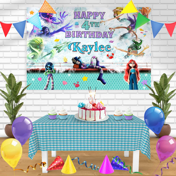 Ruby Gillman Teenage Kraken SDK Bn Birthday Banner Personalized Party Backdrop Decoration