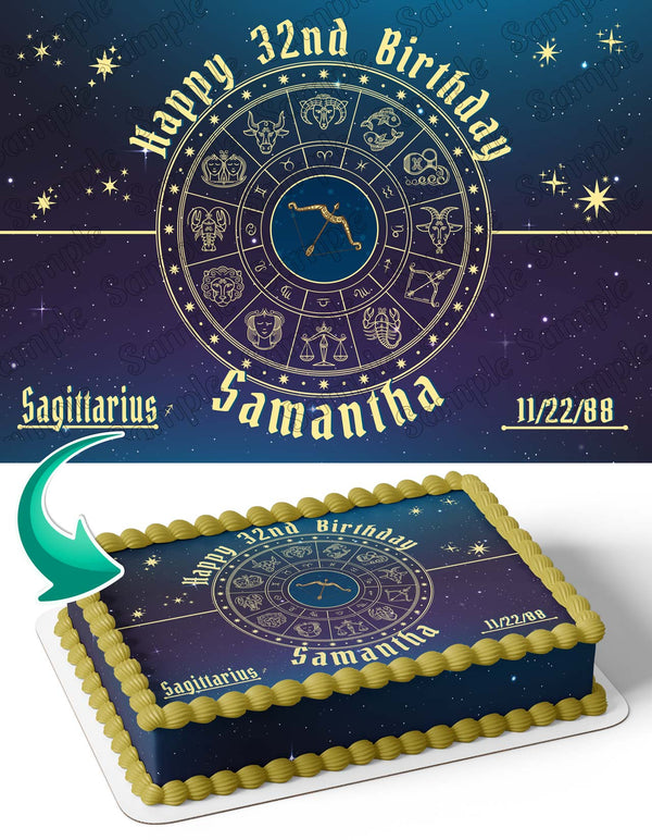 Sagittarius Horoscope Astrology Zodiac Edible Cake Toppers