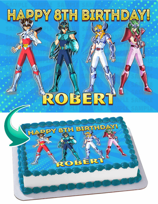 Saint Seiya Knights of the Zodiac Edible Cake Toppers