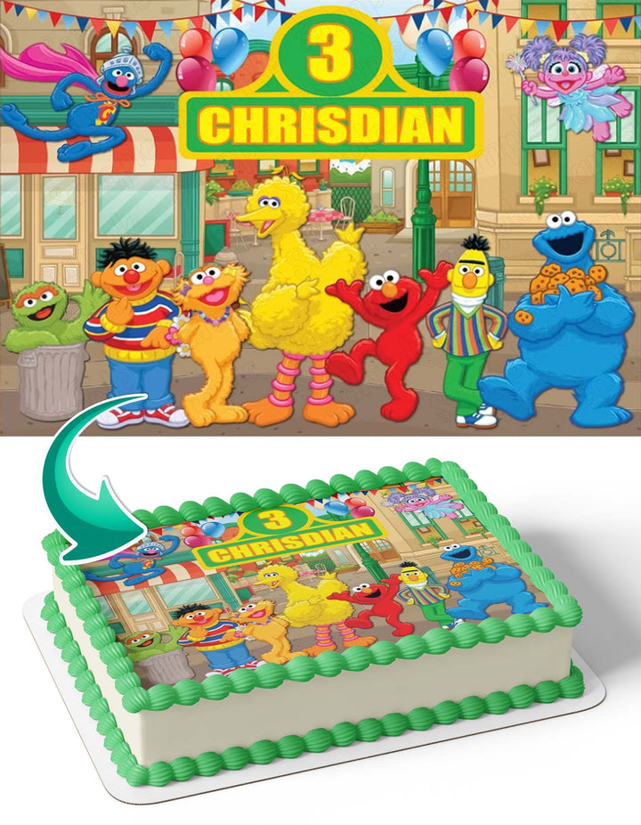 Sesame Street Brick Wall Friends KidsSSF Edible Cake Toppers
