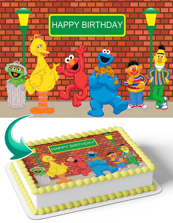 Sesame Street Elmo Cookie Monster SS Edible Cake Toppers