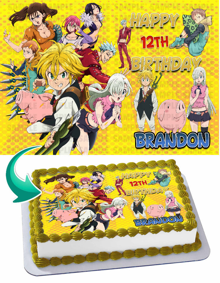 Seven Deadly Sins Edible Cake Toppers