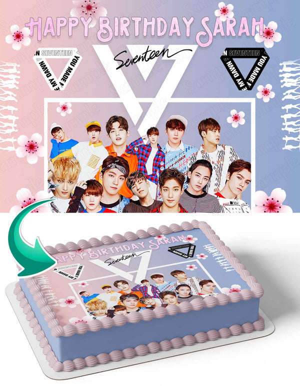 Seventeen Boys Band Edible Cake Toppers